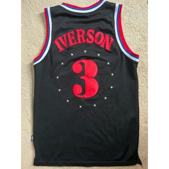 Vintage Allen Iverson Black Nike Jersey, Philadelphia 76ers, Philly 3 Sm - Picture 3 of 9